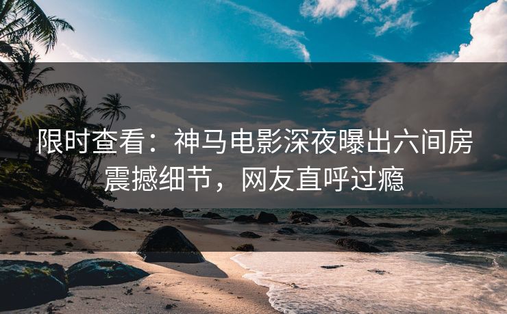 限时查看：神马电影深夜曝出六间房震撼细节，网友直呼过瘾