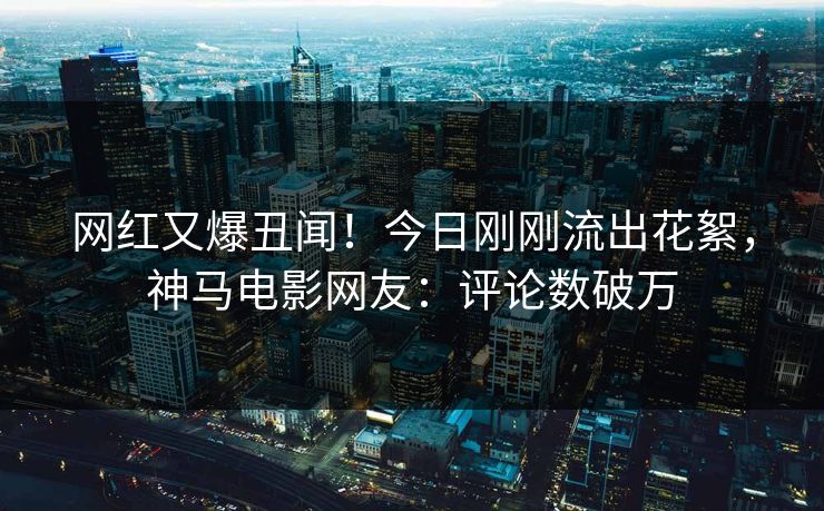 网红又爆丑闻！今日刚刚流出花絮，神马电影网友：评论数破万